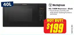 The Good Guys Westinghouse 40L 1100W Microwave - Black offer