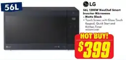 The Good Guys 56L 1200W NeoChef Smart Inverter Microwave - Matte Black offer