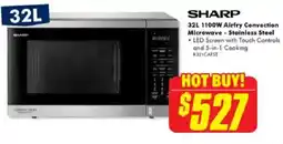 The Good Guys Sharp 32L 1100W Airfry Convection Microwave - Stainless Steel offer