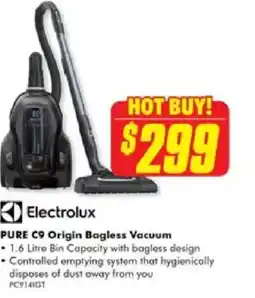 The Good Guys Electrolux Pure c9 origin bagless vacuum offer