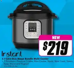 The Good Guys Instant 5.7 Litre Duo Mega Bundle Multi Cooker offer