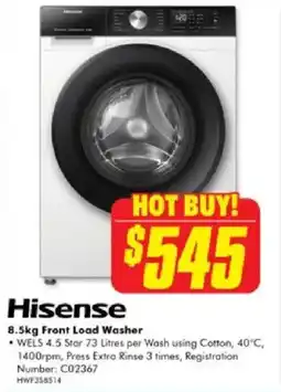 The Good Guys Hisense 8.5kg Front Load Washer offer