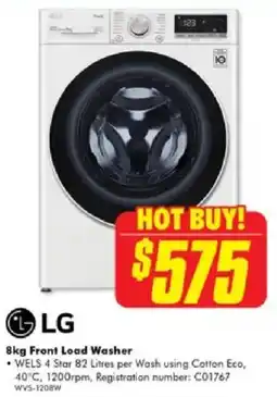 The Good Guys Lg 8kg Front Load Washer offer