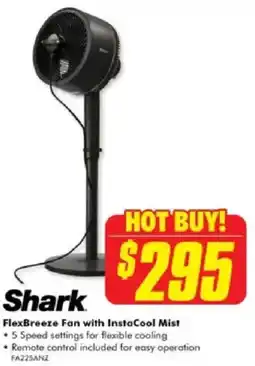 The Good Guys Shark FlexBreeze Fan with InstaCool Mist offer