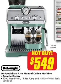 The Good Guys La Specialista Arte Manual Coffee Machine offer