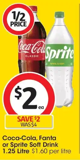 Coles Coca-Cola, Fanta or Sprite Soft Drink offer