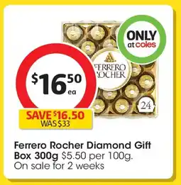 Coles Ferrero Rocher Diamond Gift Box offer