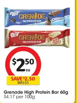 Coles Grenade High Protein Bar offer