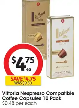 Coles Vittoria Nespresso Compatible Coffee Capsules offer