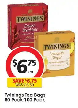 Coles Twinings Tea Bags offer