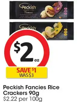 Coles Peckish Fancies Rice Crackers offer