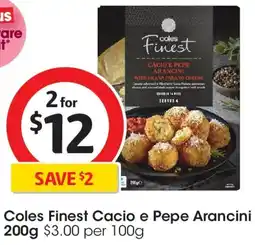 Coles Coles Finest Cacio e Pepe Arancini offer
