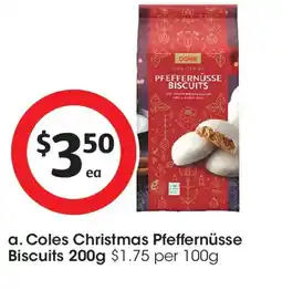 Coles a. Coles Christmas Pfeffernüsse Biscuits offer