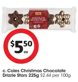Coles c. Coles Christmas Chocolate Drizzle Stars offer