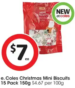 Coles e. Coles Christmas Mini Biscuits offer