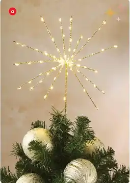 Coles Gold Starburst Tree Topper Light offer