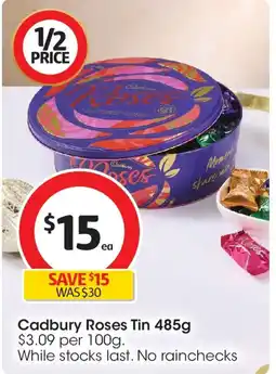 Coles Cadbury Roses Tin offer