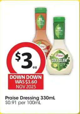 Coles Praise Dressing offer
