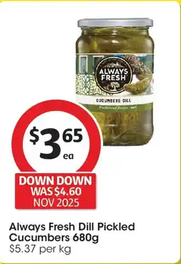 Coles Always Fresh Dill Pickled Cucumbers offer