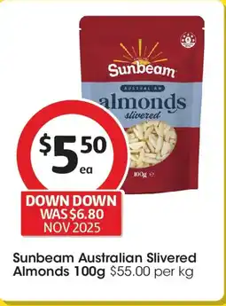 Coles Sunbeam Australian Slivered Almonds offer