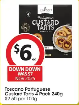 Coles Toscano Portuguese Custard Tarts offer