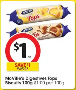 Coles McVitie's Digestives Tops Biscuits offer