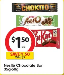 Coles Nestlé Chocolate Bar offer
