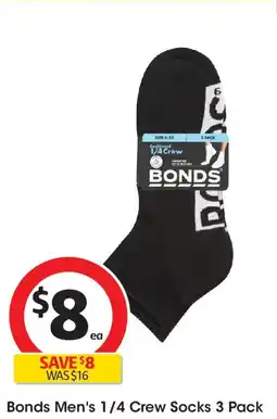 Coles Bonds Men's 1/4 Crew Socks offer