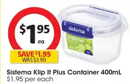 Coles Sistema Klip It Plus Container offer