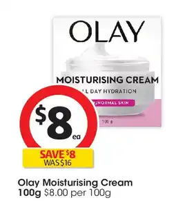 Coles Olay Moisturising Cream offer