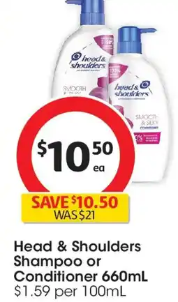 Coles Head & Shoulders Shampoo or Conditioner offer