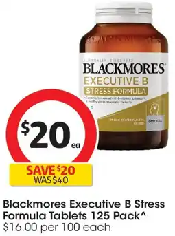 Coles Blackmores Executive B Stress Formula Tablets offer
