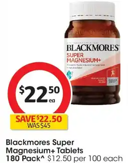 Coles Blackmores Super Magnesium+ Tablets offer