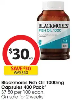 Coles Blackmores Fish Oil offer