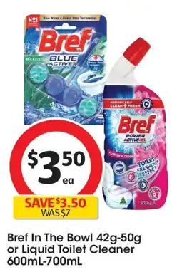 Coles Bref In The Bowl or Liquid Toilet Cleaner offer