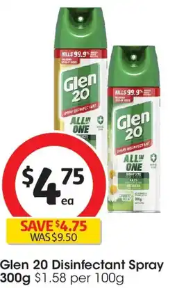 Coles Glen 20 Disinfectant Spray offer