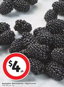 Coles Australian Blackberries Punnet offer
