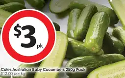 Coles Coles Australian Baby Cucumbers offer