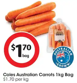 Coles Coles Australian Carrots Bag offer