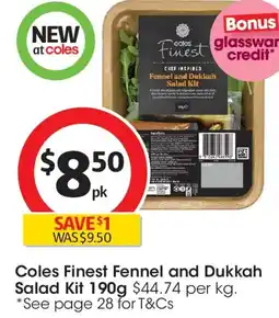 Coles Coles Finest Fennel and Dukkah Salad Kit offer