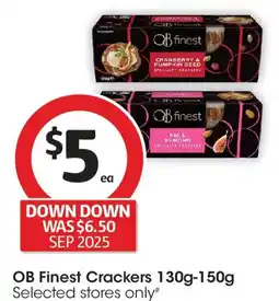Coles OB Finest Crackers offer