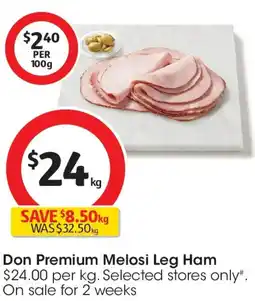 Coles Don Premium Melosi Leg Ham offer