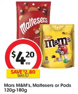 Coles Mars M&M's, Maltesers or Pods offer
