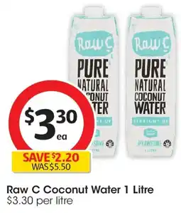 Coles Raw C Coconut Water offer