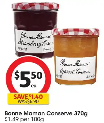 Coles Bonne Maman Conserve offer