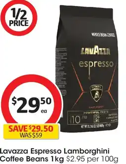 Coles Lavazza Espresso Lamborghini Coffee Beans offer