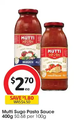 Coles Mutti Sugo Pasta Sauce offer