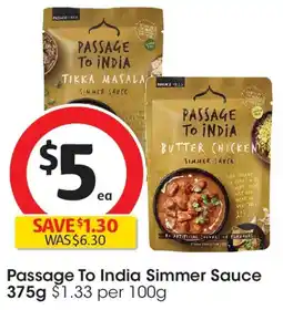 Coles Passage To India Simmer Sauce offer