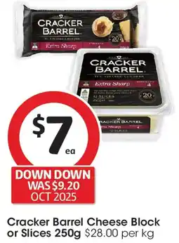 Coles Cracker Barrel Cheese Block or Slices offer