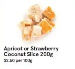 IGA Apricot or strawberry coconut slice offer